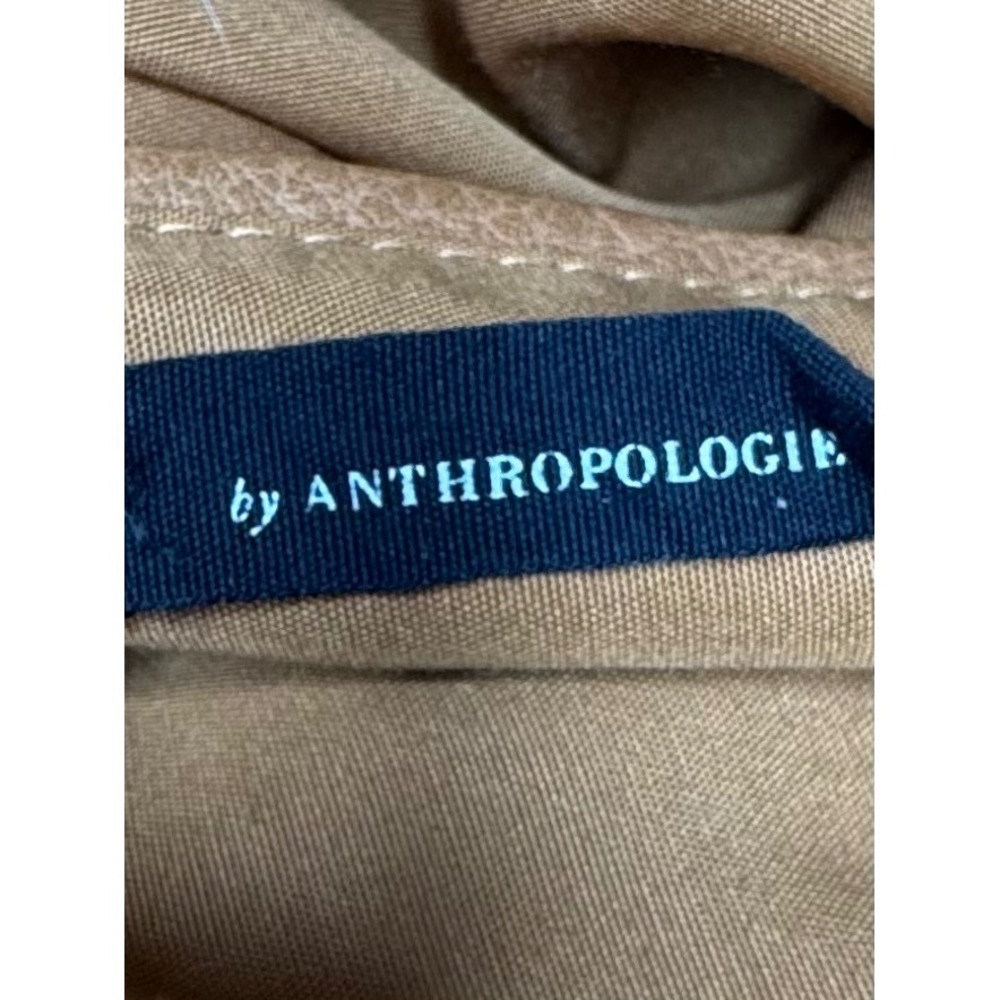 Anthropologie Cognac Brown Round Woven Faux Leather Embossed Circle Shoulder Bag - Picture 7 of 8